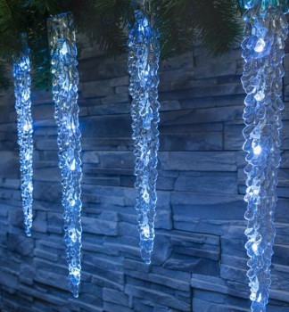 MAGICHOME CHRISTMAS ICICLE LED-Kette, Eisblau, Outdoor, 65 LEDs